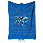 middle tennessee blue raiders bold red blue quilt blanket best selling