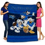 middle tennessee blue raiders disney football blue quilt blanket best selling