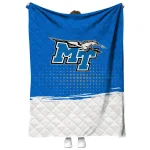 middle tennessee blue raiders dot illusion blue quilt blanket best selling