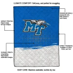 middle tennessee blue raiders dot illusion blue quilt blanket best selling