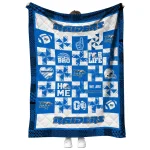 middle tennessee blue raiders helmet heart blue quilt blanket best selling
