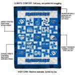middle tennessee blue raiders helmet heart blue quilt blanket best selling