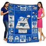 middle tennessee blue raiders snoopy love blue quilt blanket best selling