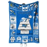 middle tennessee blue raiders snoopy love blue quilt blanket best selling