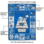 middle tennessee blue raiders snoopy love blue quilt blanket best selling