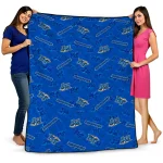 middle tennessee blue raiders solid classic blue quilt blanket best selling