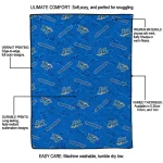 middle tennessee blue raiders solid classic blue quilt blanket best selling