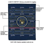 milwaukee brewers handdrawn stripes navy blue quilt blanket best selling