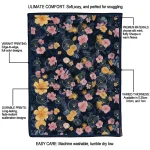 milwaukee brewers hibiscus foliage navy blue quilt blanket best selling
