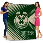 milwaukee bucks arrow layers green quilt blanket best selling