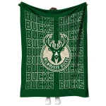 milwaukee bucks bold red green quilt blanket best selling