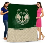 milwaukee bucks dot illusion green quilt blanket best selling