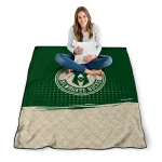 milwaukee bucks dot illusion green quilt blanket best selling