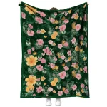 milwaukee bucks hibiscus foliage green quilt blanket best selling