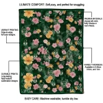 milwaukee bucks hibiscus foliage green quilt blanket best selling