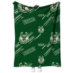milwaukee bucks sketch lines green quilt blanket best selling
