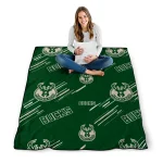 milwaukee bucks sketch lines green quilt blanket best selling