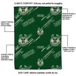 milwaukee bucks sketch lines green quilt blanket best selling