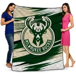Milwaukee Bucks Wild Lines Green White Quilt Blanket 1 milwaukee bucks wild lines green white quilt blanket best selling