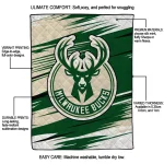 milwaukee bucks wild lines green white quilt blanket best selling