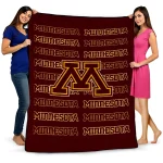 minnesota golden gophers bold red maroon quilt blanket best selling
