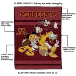 minnesota golden gophers disney football maroon quilt blanket best selling