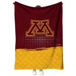 minnesota golden gophers dot illusion maroon quilt blanket best selling