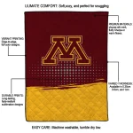 minnesota golden gophers dot illusion maroon quilt blanket best selling