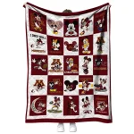 minnesota golden gophers mickey mouse motif maroon white quilt blanket best selling