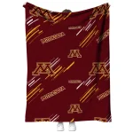minnesota golden gophers sketch lines maroon quilt blanket best selling