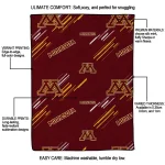 minnesota golden gophers sketch lines maroon quilt blanket best selling