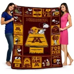 minnesota golden gophers snoopy love maroon quilt blanket best selling