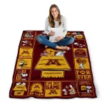 minnesota golden gophers snoopy love maroon quilt blanket best selling