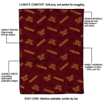 minnesota golden gophers solid classic maroon quilt blanket best selling