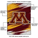 minnesota golden gophers wild lines maroon white quilt blanket best selling