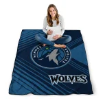 minnesota timberwolves arrow layers midnight blue quilt blanket best selling