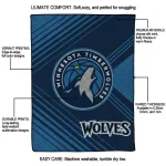 minnesota timberwolves arrow layers midnight blue quilt blanket best selling
