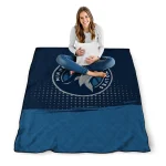 minnesota timberwolves dot illusion midnight blue quilt blanket best selling