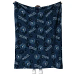 minnesota timberwolves solid classic midnight blue quilt blanket best selling