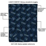 minnesota timberwolves solid classic midnight blue quilt blanket best selling