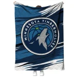minnesota timberwolves wild lines midnight blue white quilt blanket best selling