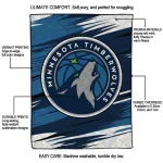 minnesota timberwolves wild lines midnight blue white quilt blanket best selling