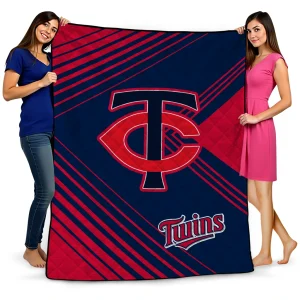 minnesota twins arrow layers navy quilt blanket best selling