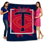 Minnesota Twins Block Border Navy Quilt Blanket 1 minnesota twins block border navy quilt blanket best selling