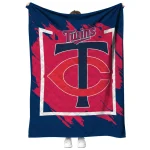 minnesota twins block border navy quilt blanket best selling