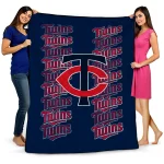Minnesota Twins Bold Red Navy Quilt Blanket 1 minnesota twins bold red navy quilt blanket best selling