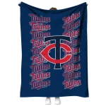 minnesota twins bold red navy quilt blanket best selling