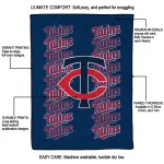 minnesota twins bold red navy quilt blanket best selling