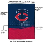 minnesota twins dot illusion navy quilt blanket best selling