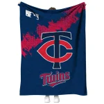 minnesota twins league patch navy quilt blanket best selling